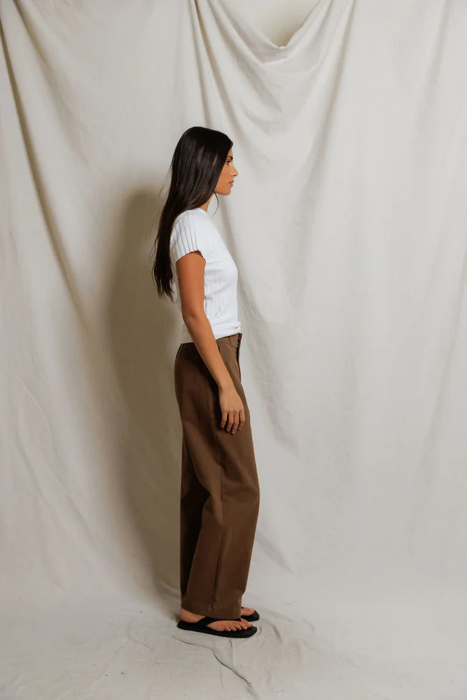 suri rib tee, white