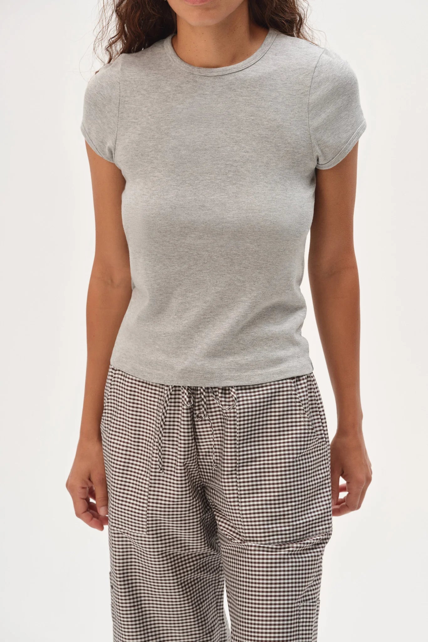 Baby Rib Baby Tee, Heather Grey