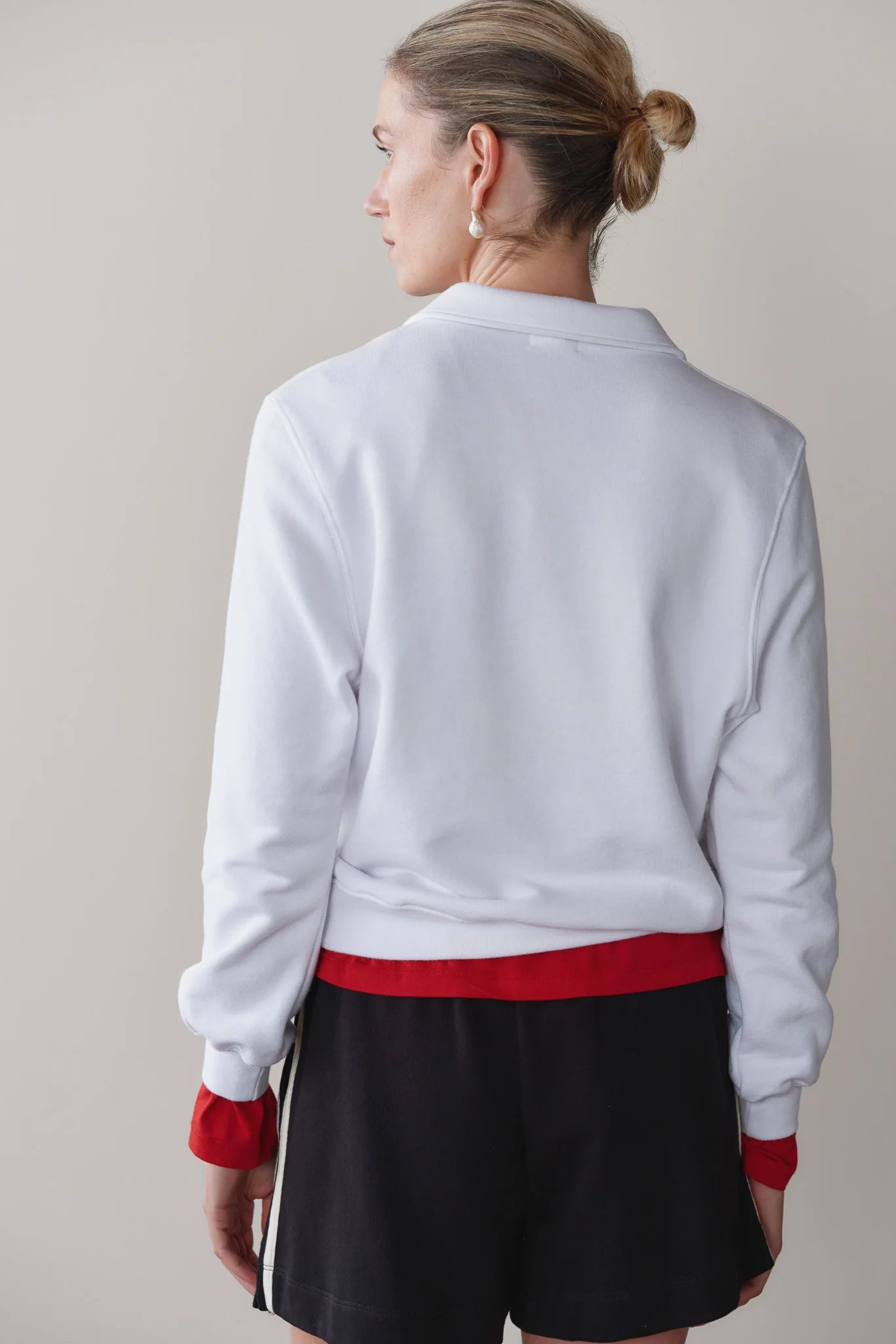 Eco-Terry Polo Sweatshirt, Powder
