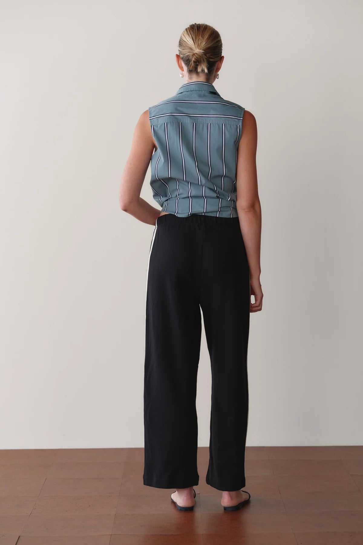 Eco-Terry Stripe Pant, Jet