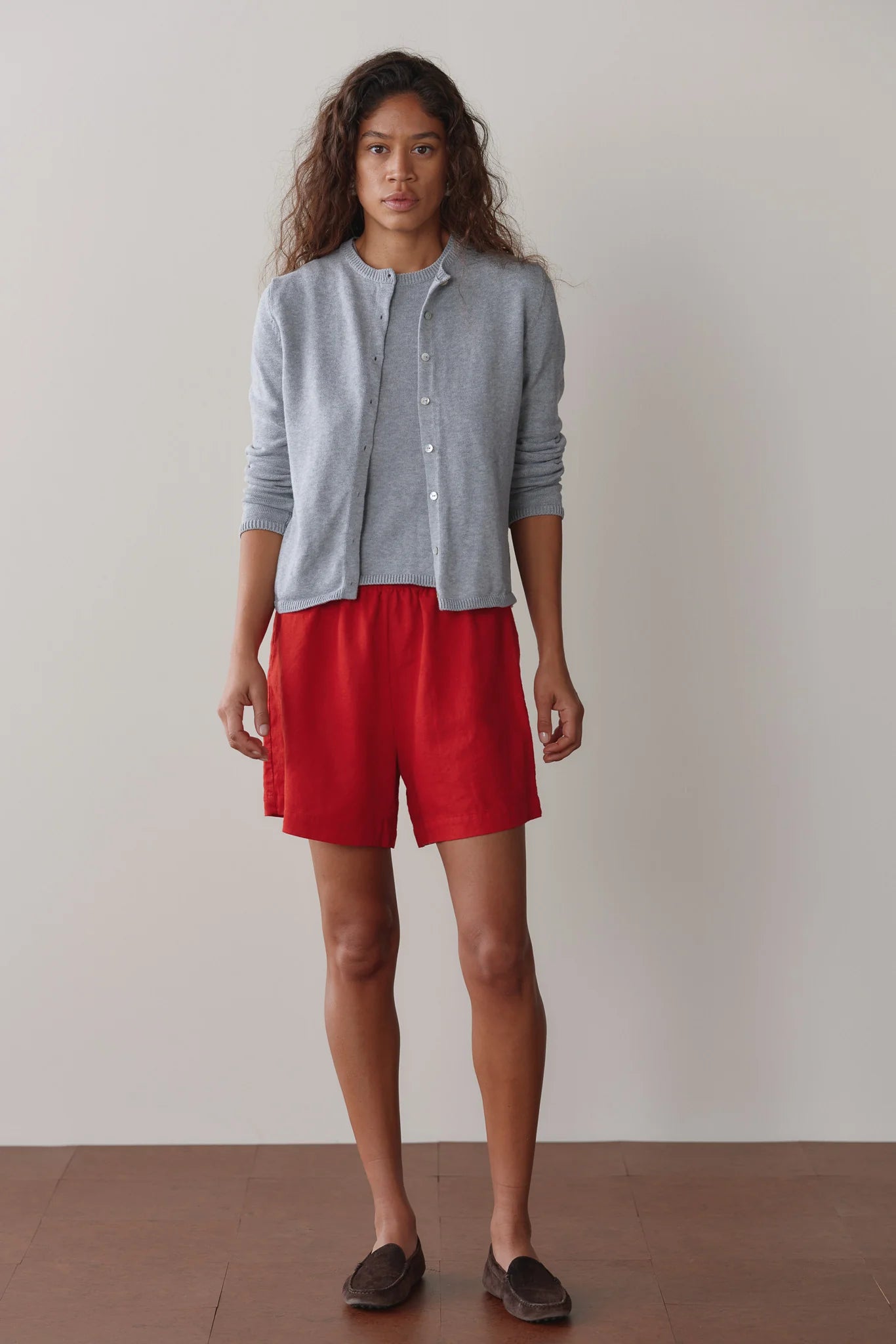 Linen Short, Bell Pepper