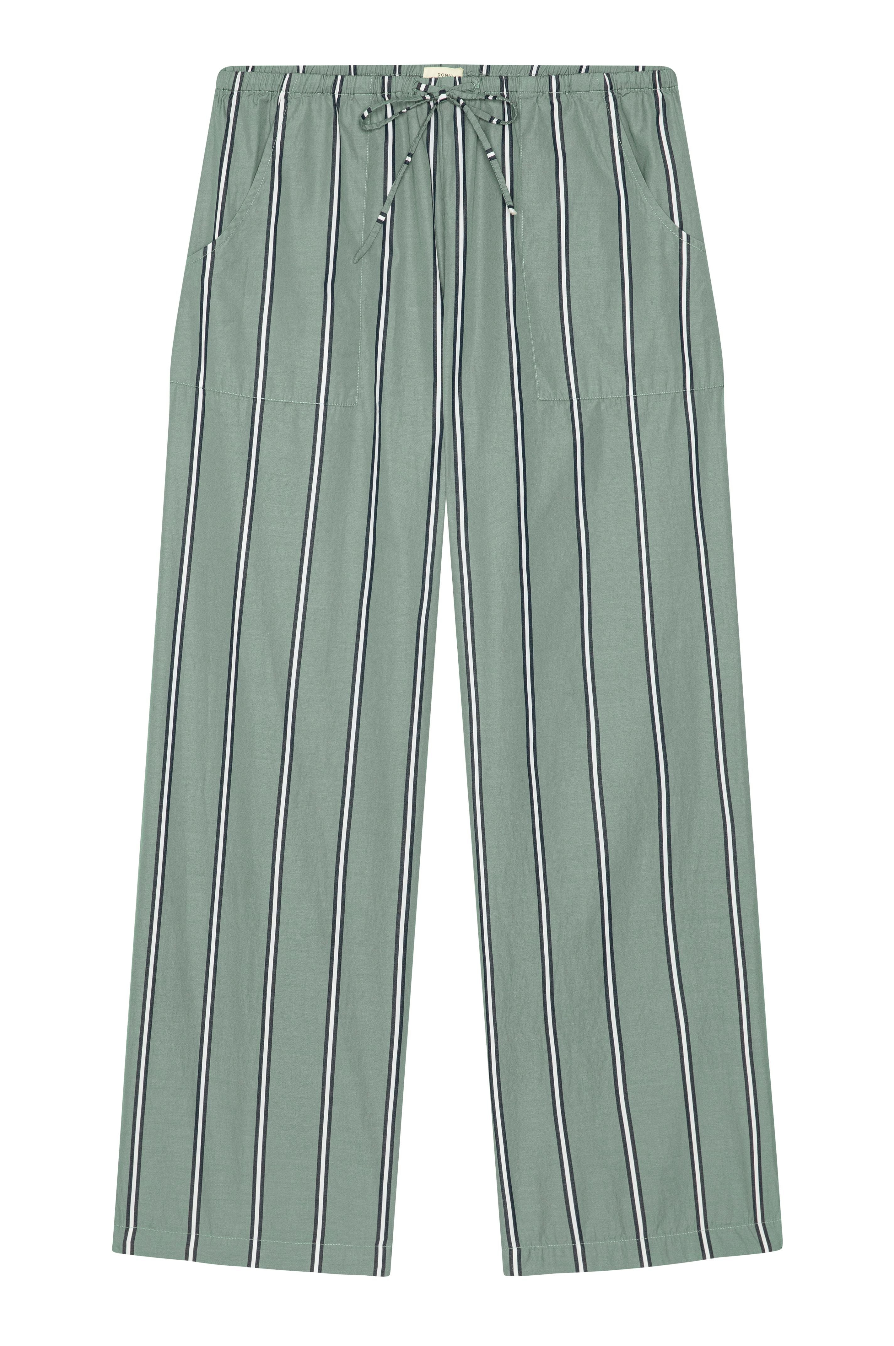 Pop Stripe Drawstring Pant, Sage