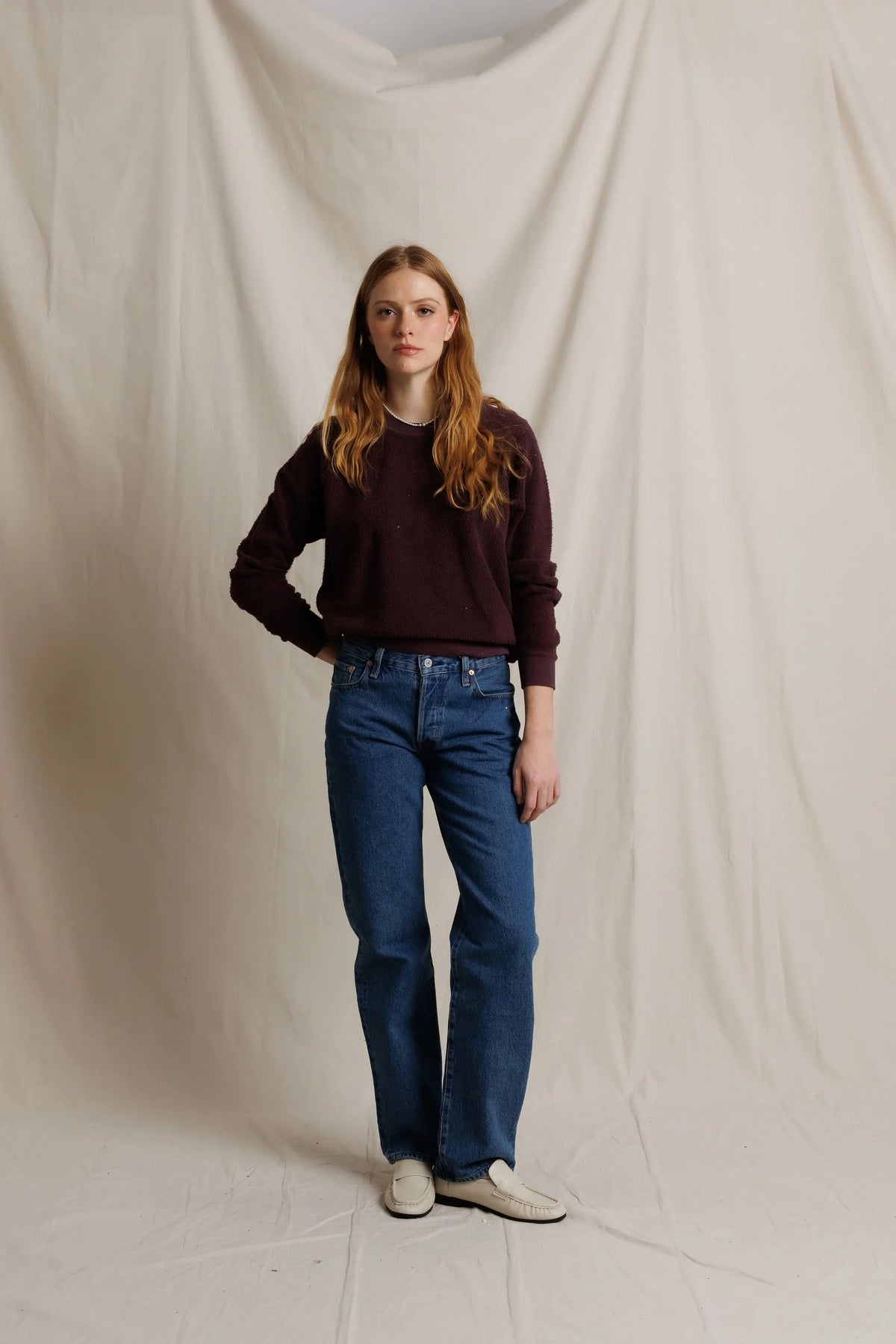 ziggy sweatshirt, cherry lacquer