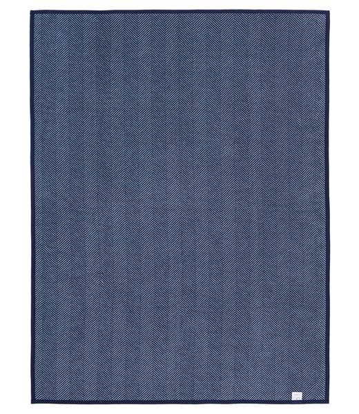 Herringbone Navy Blanket