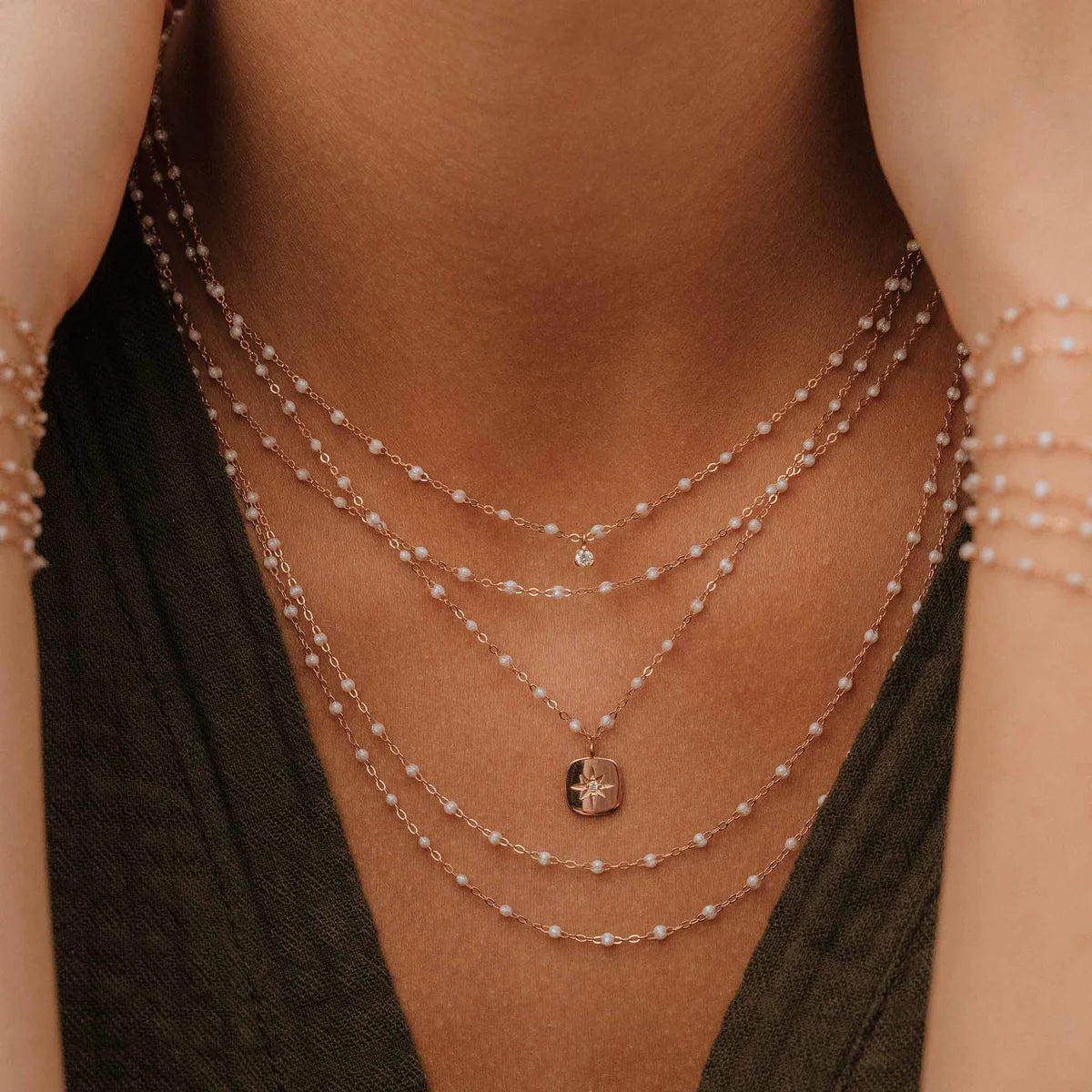 Classic Necklace in Opal