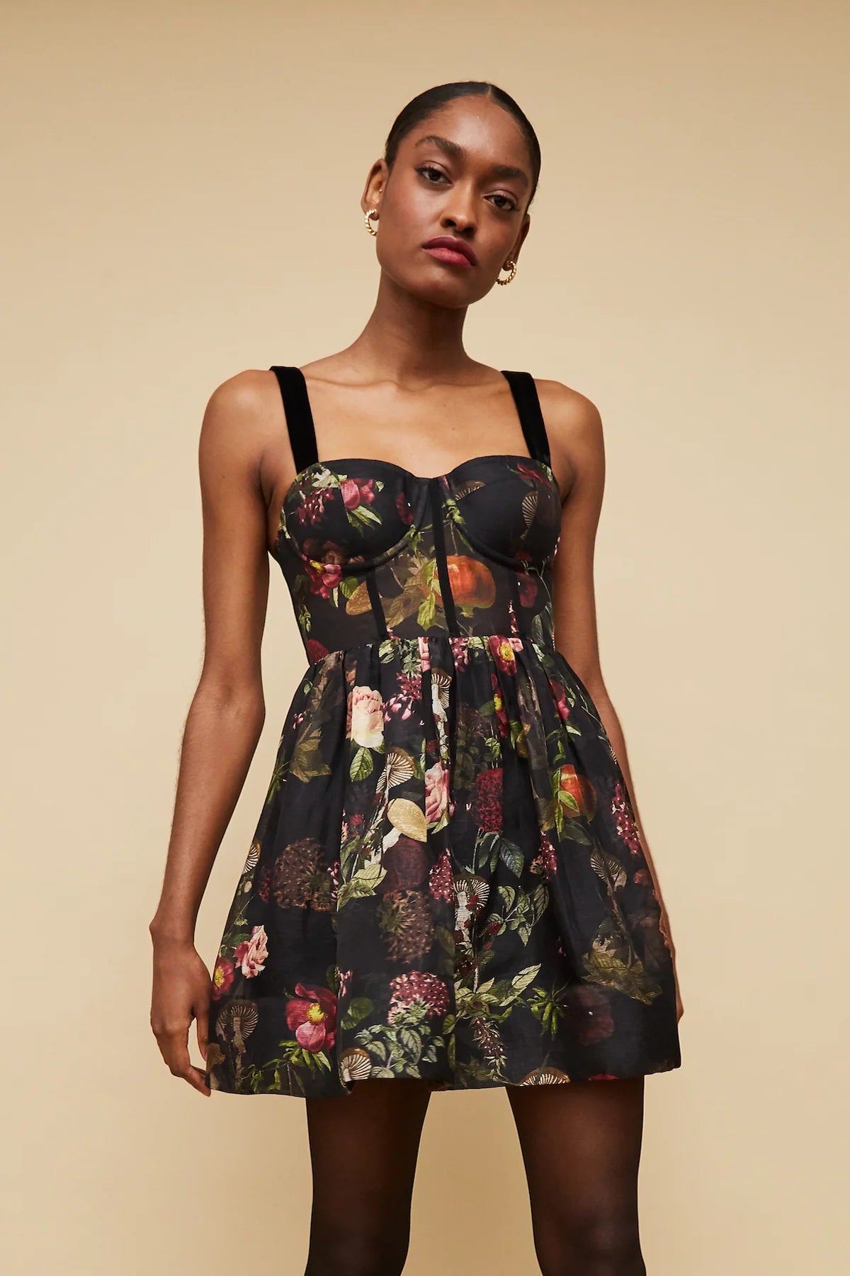 Pheobe Mini Dress, Woodland Black