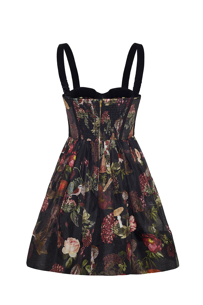 Pheobe Mini Dress, Woodland Black