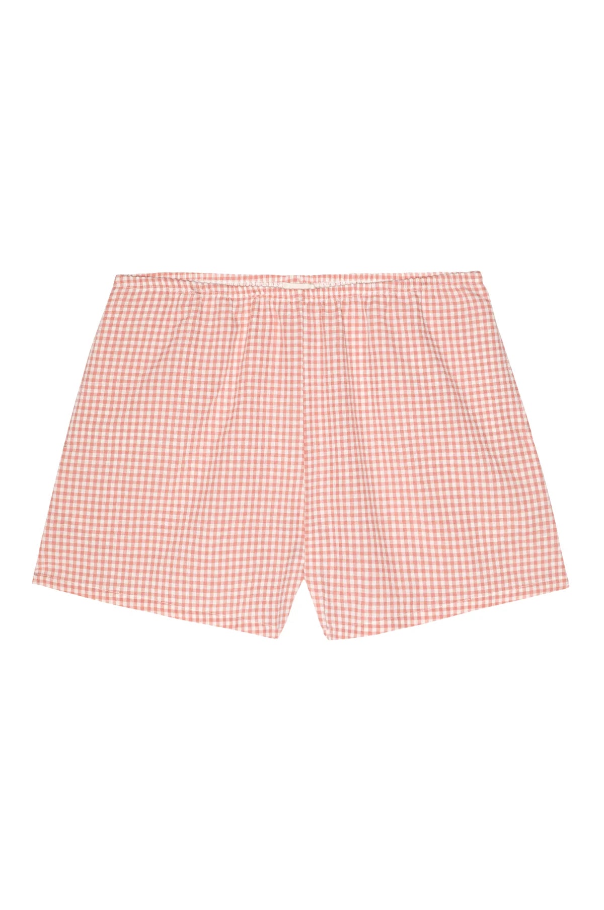 Cotton Gingham Tap Short, Rhubarb