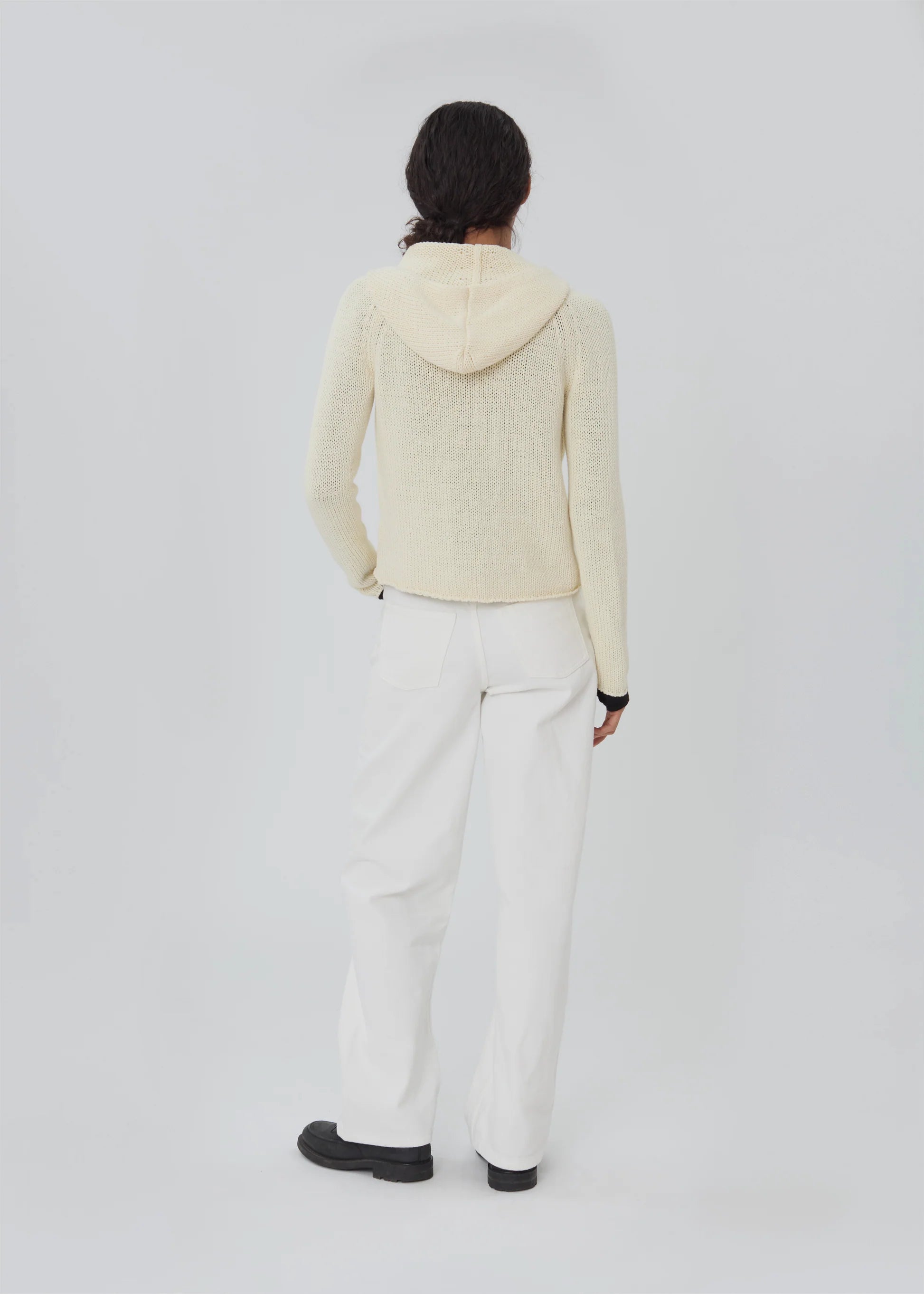 Bear Zip Up in Cream