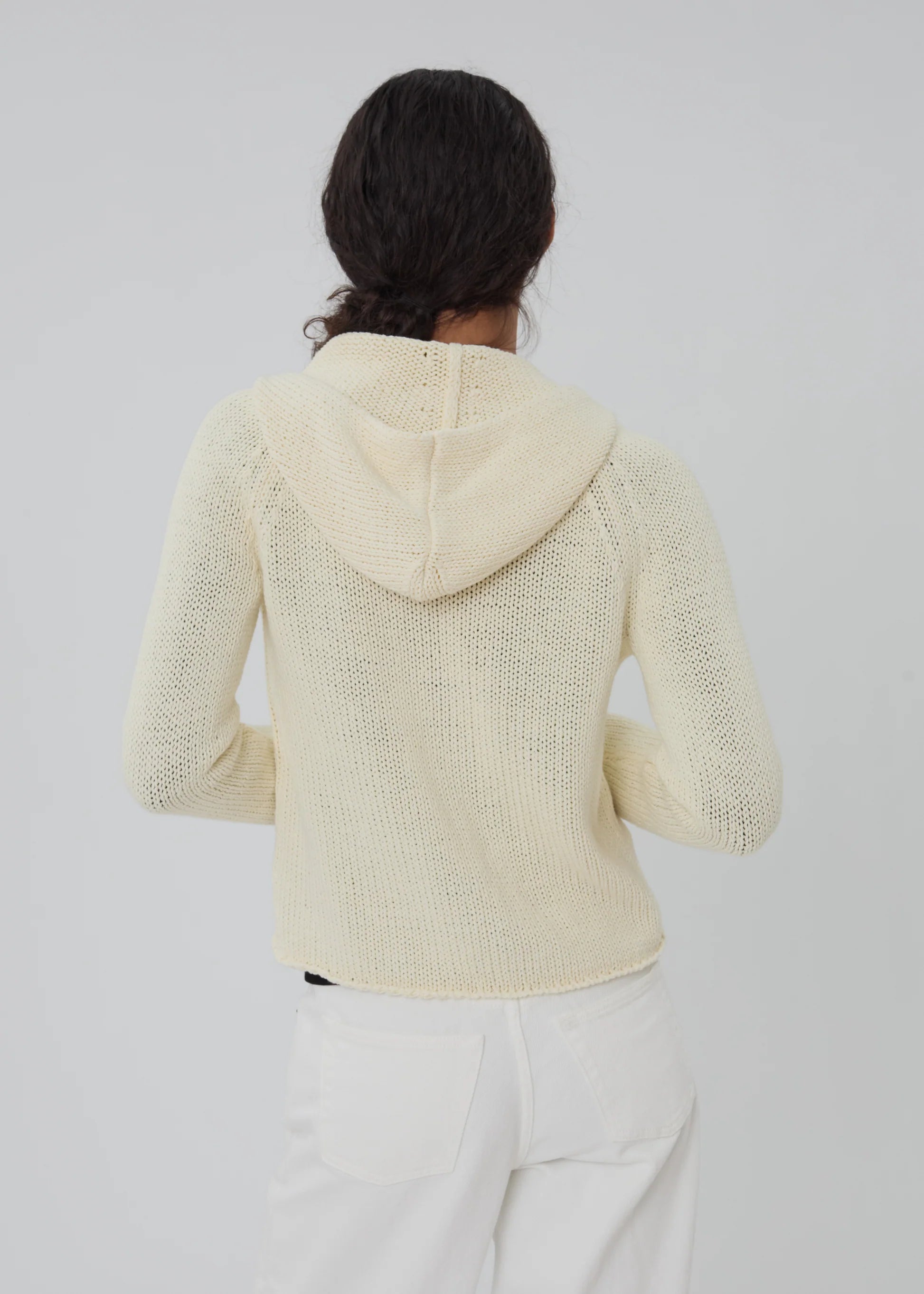Bear Zip Up in Cream