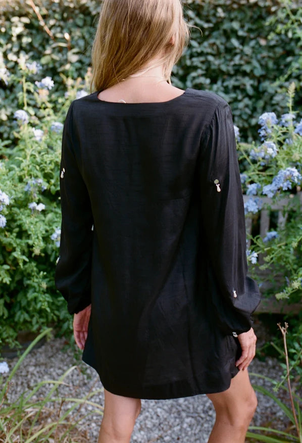Mirey Dupioni Dress in Black
