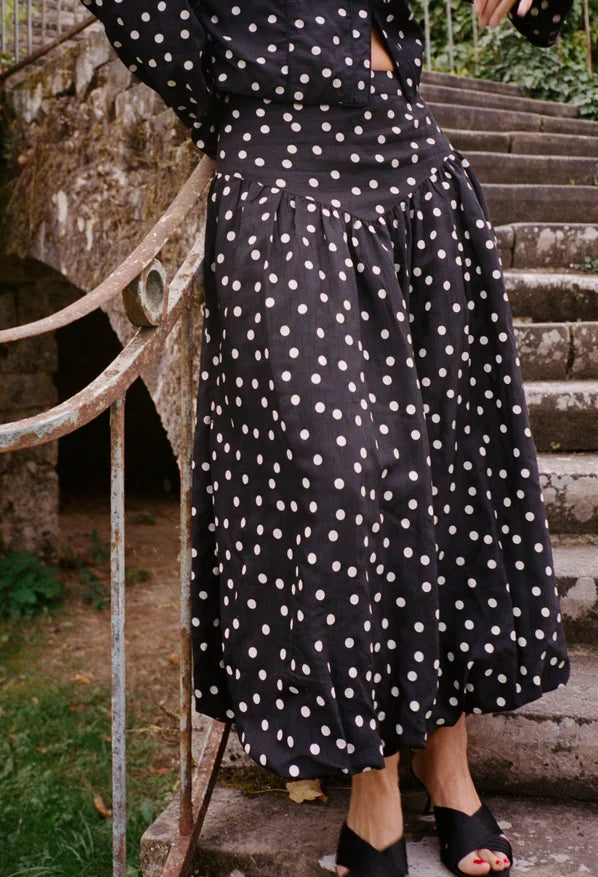 Hilla Dupioni Dot Skirt