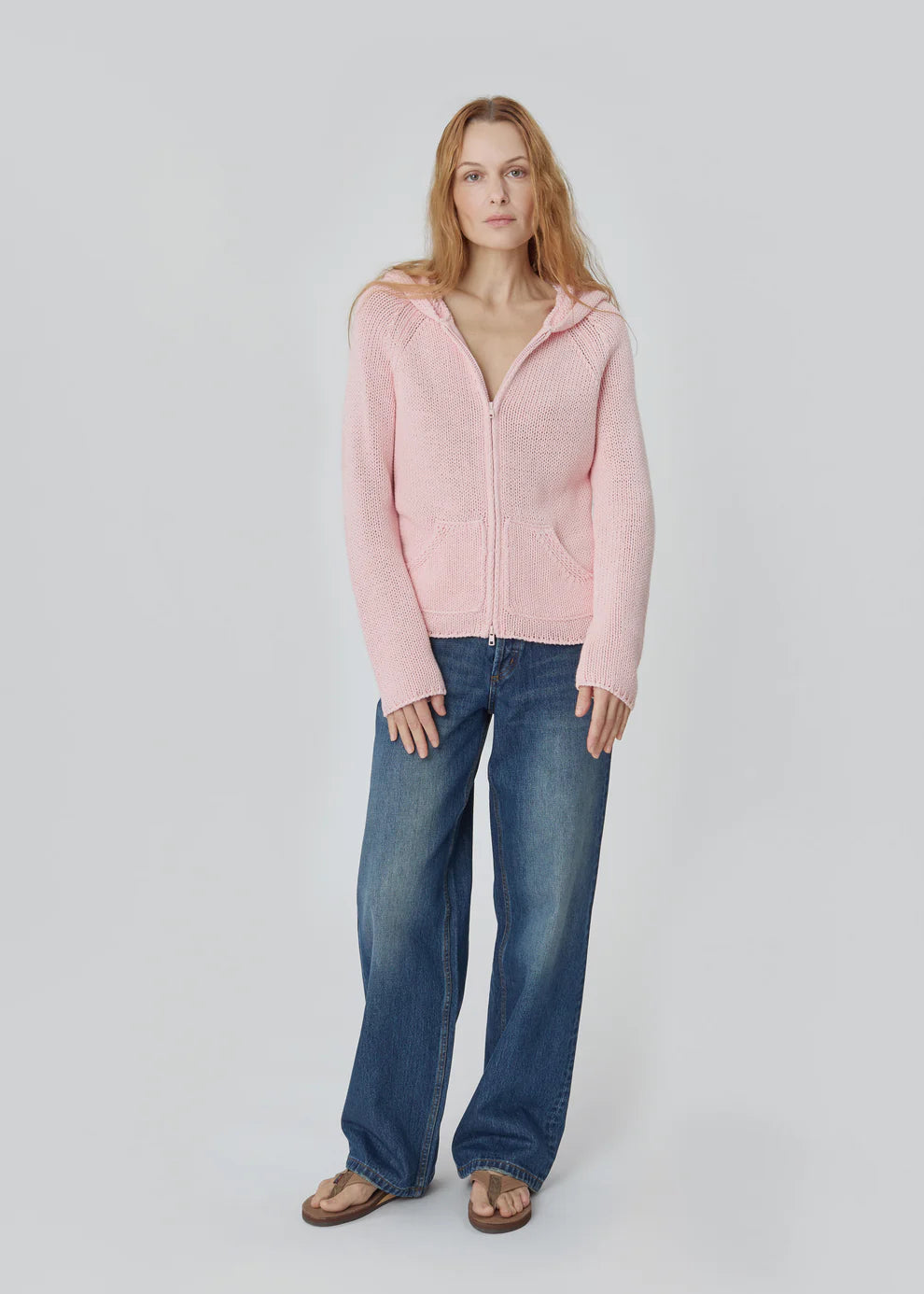 Bear Zip Up, Pink