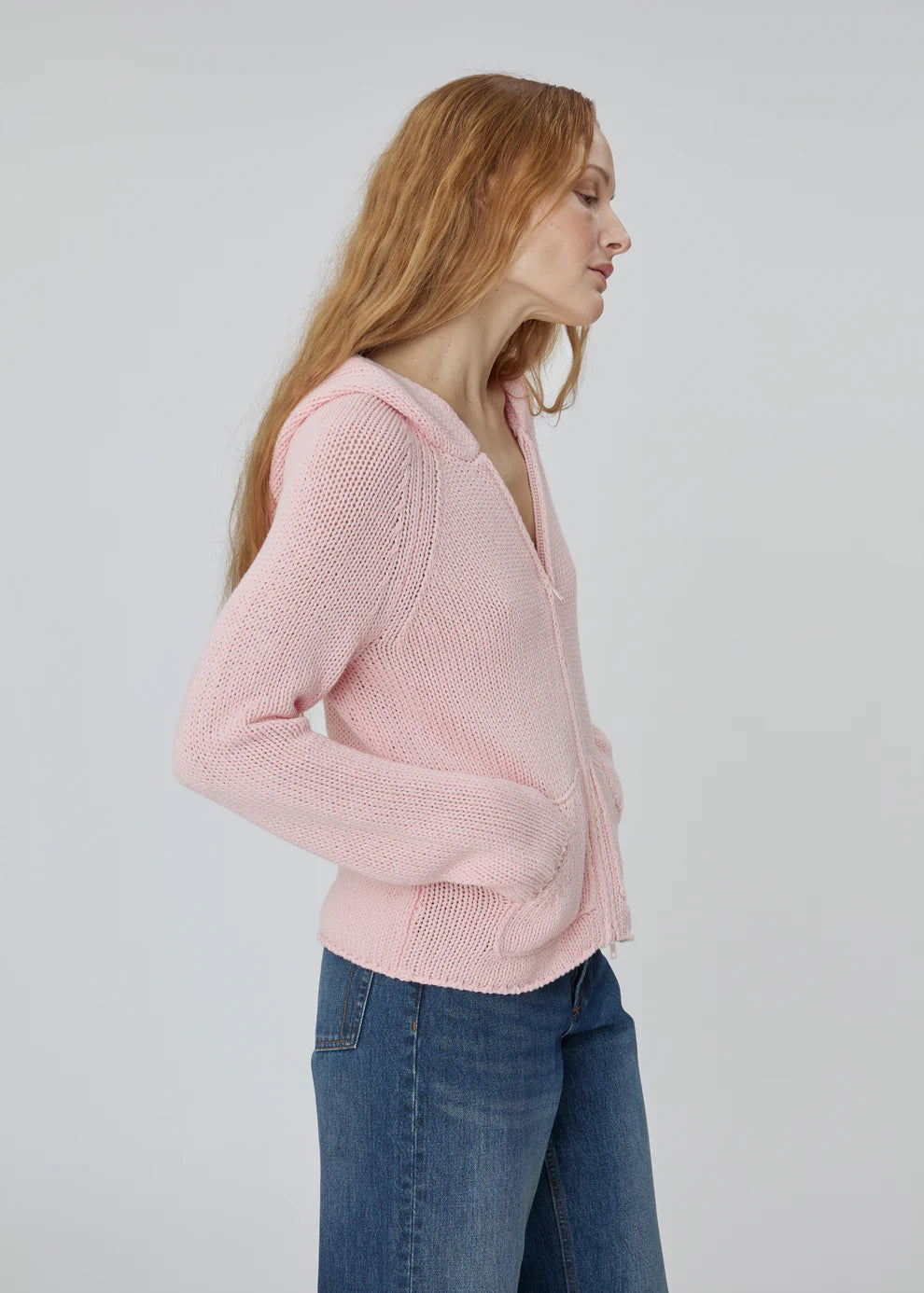 Bear Zip Up, Pink