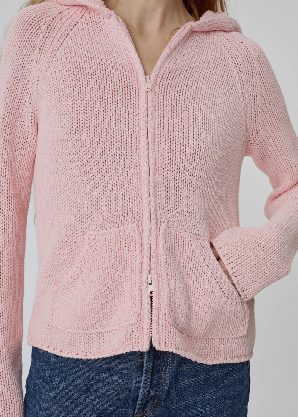 Bear Zip Up, Pink