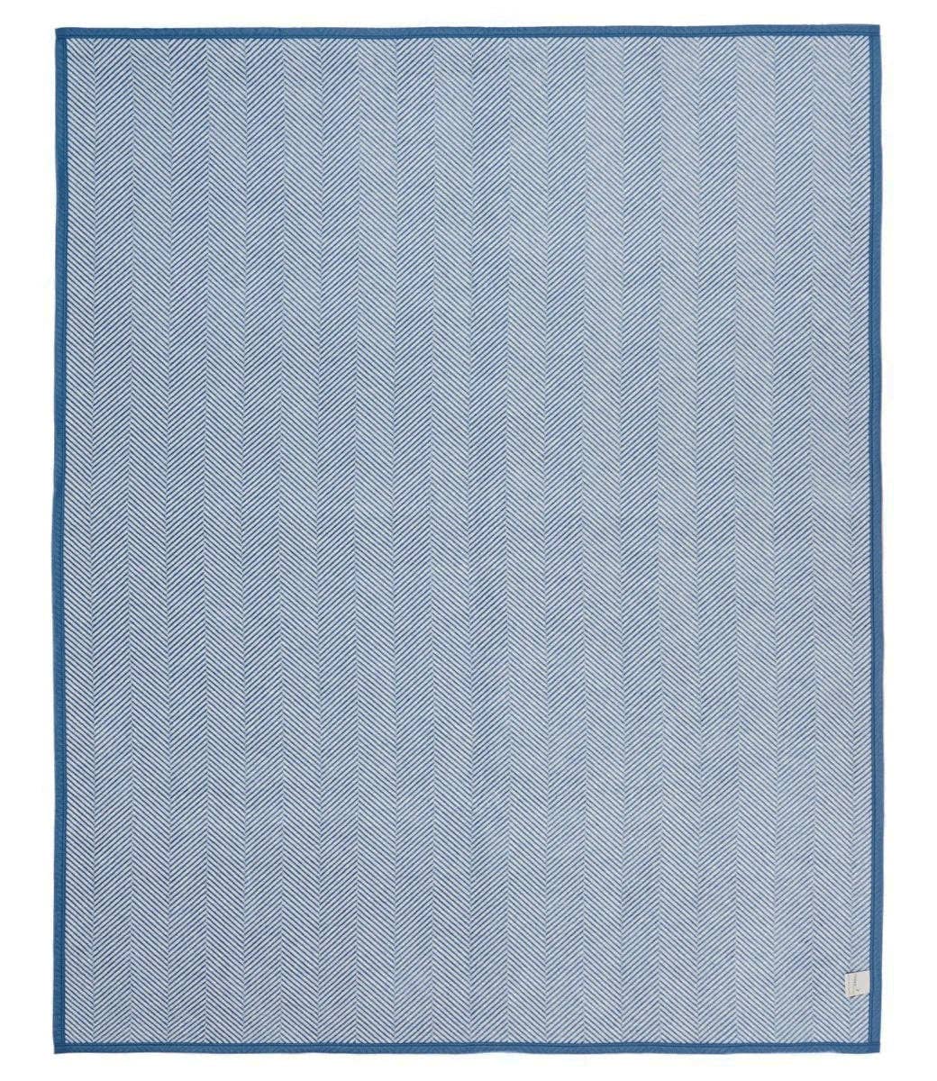 Herringbone Cornflower Blanket