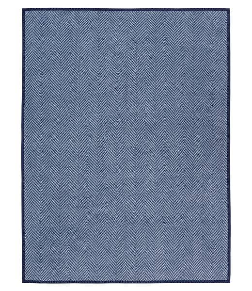 Herringbone Navy Blanket