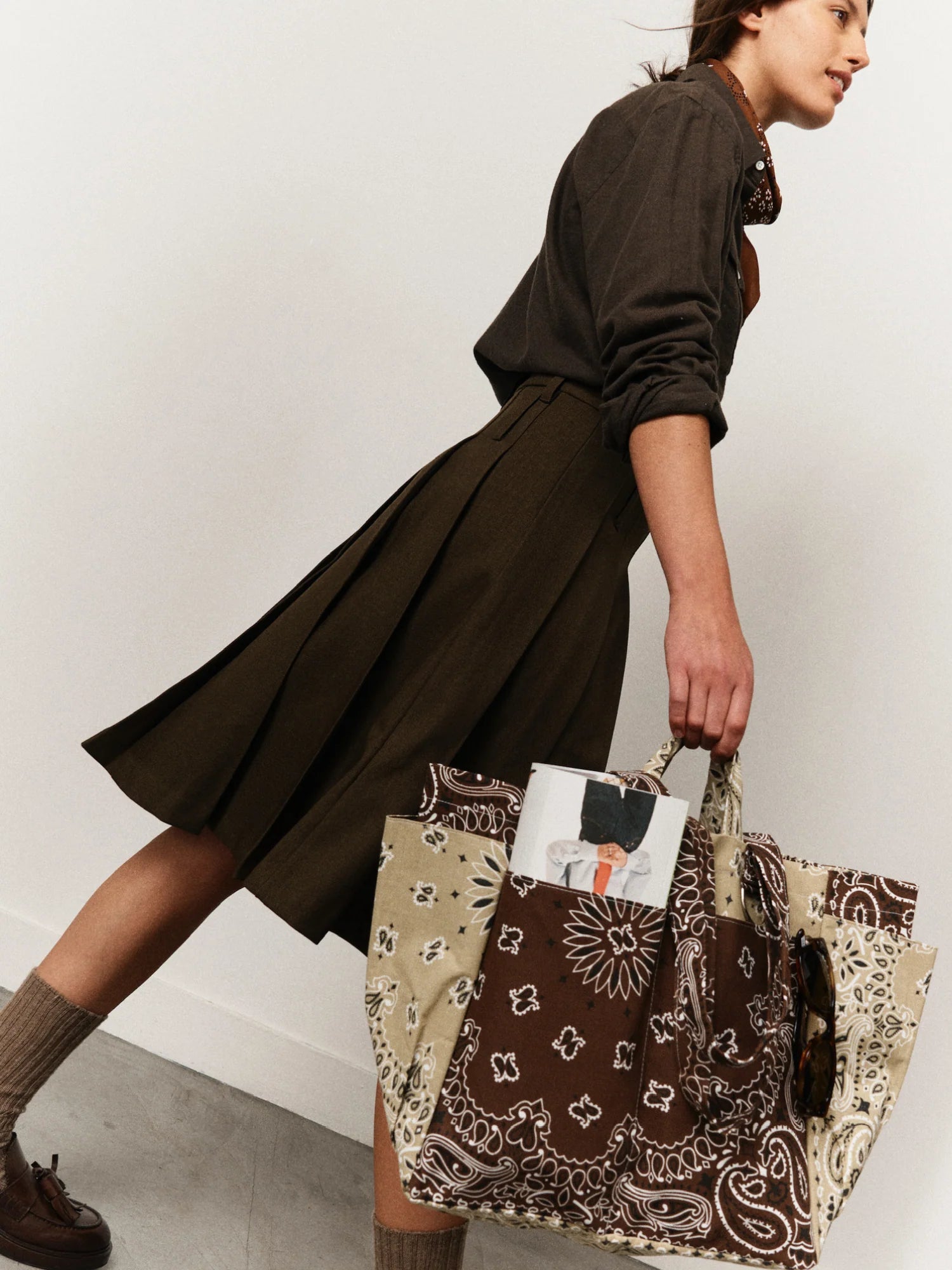 Picnic Bag, Brown & Beige