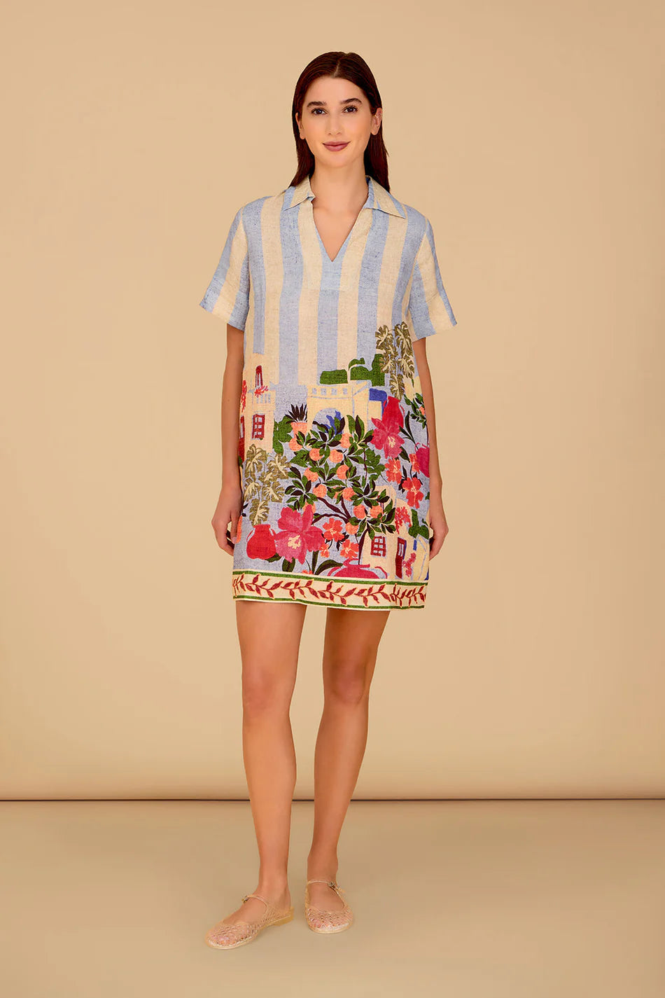 Wells Dress, Village Stripes