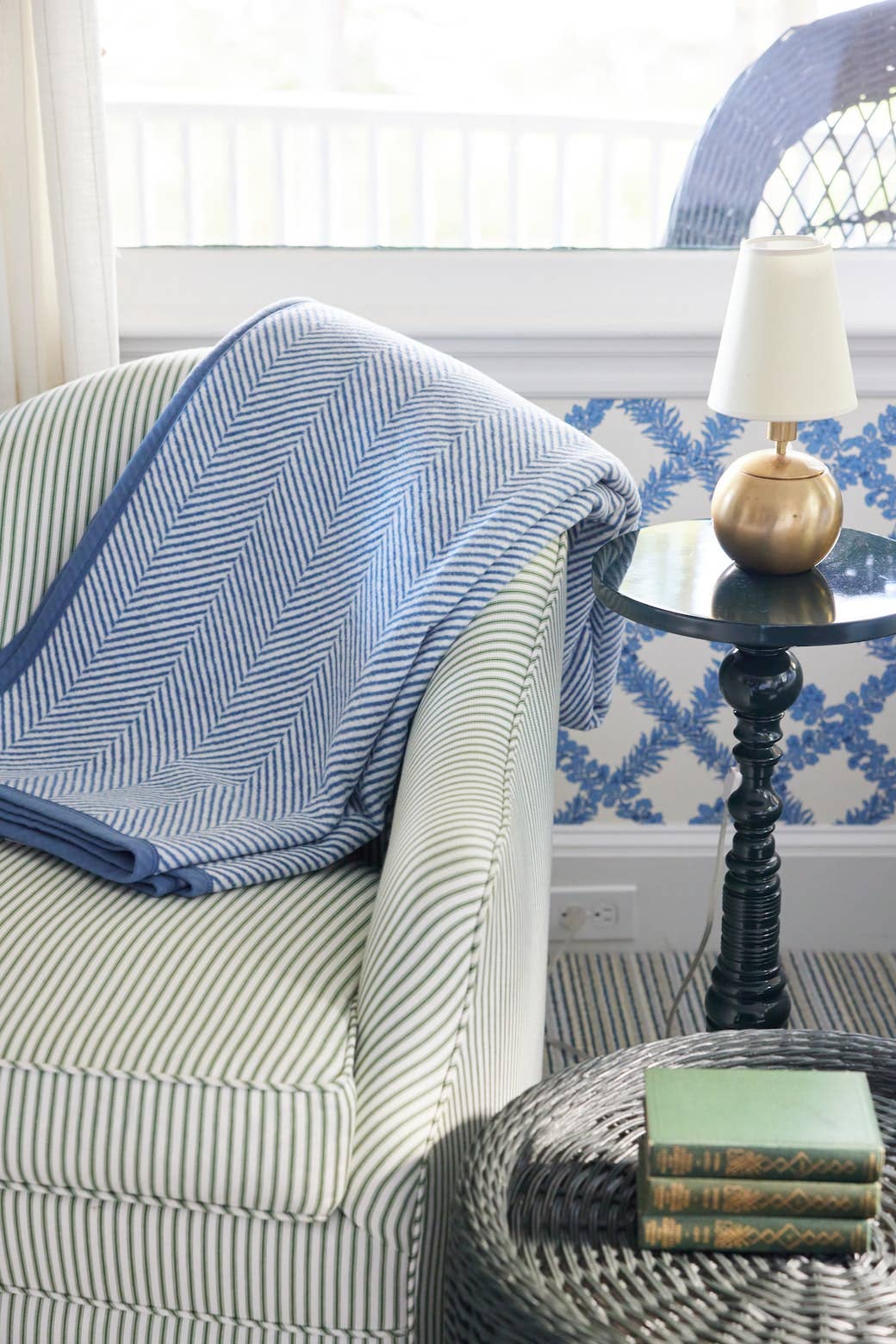 Herringbone Cornflower Blanket
