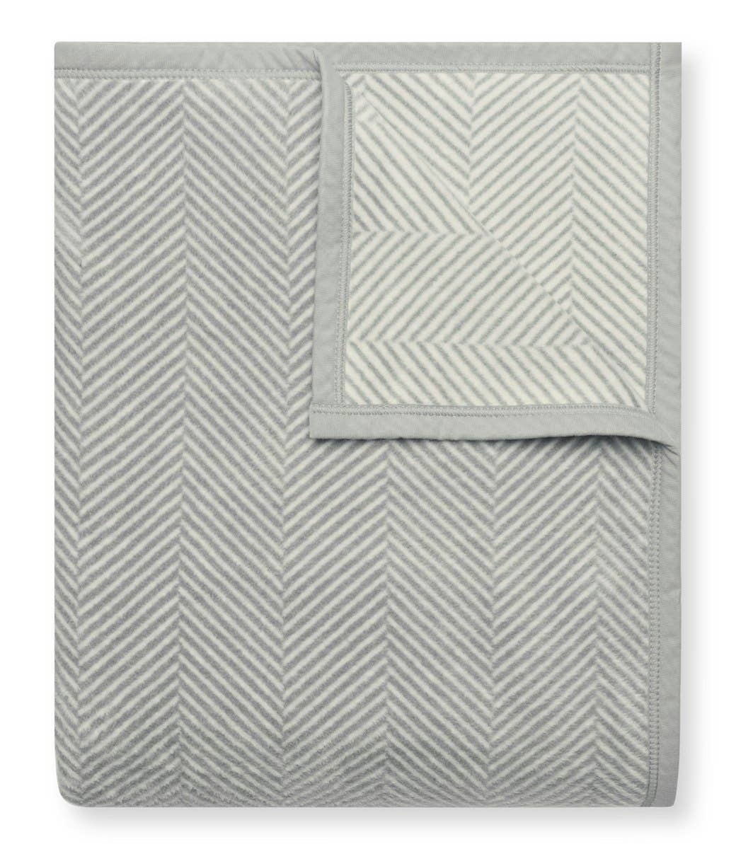 Herringbone Light Grey Blanket