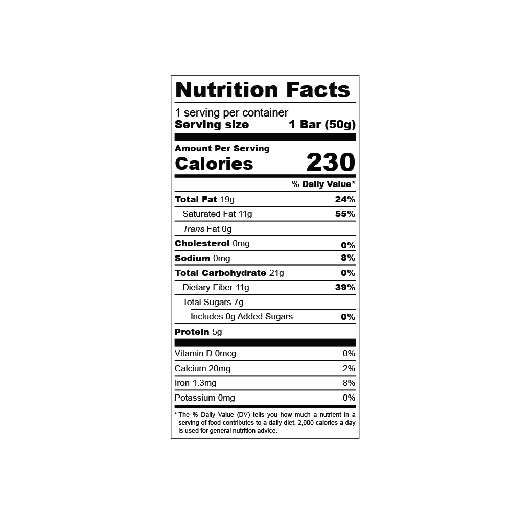 Date-Sweetened Chocolate, Orange