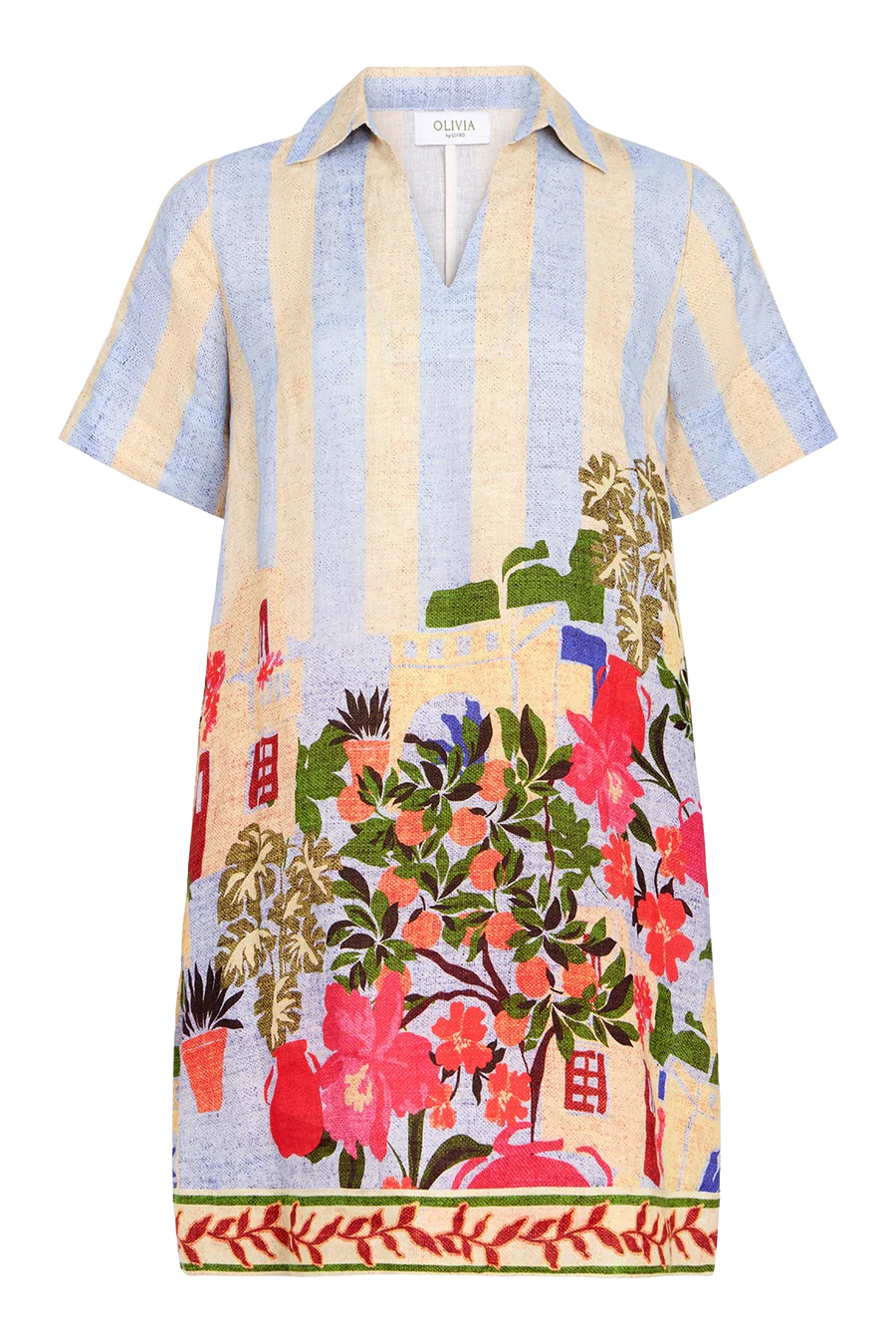 Wells Dress, Village Stripes