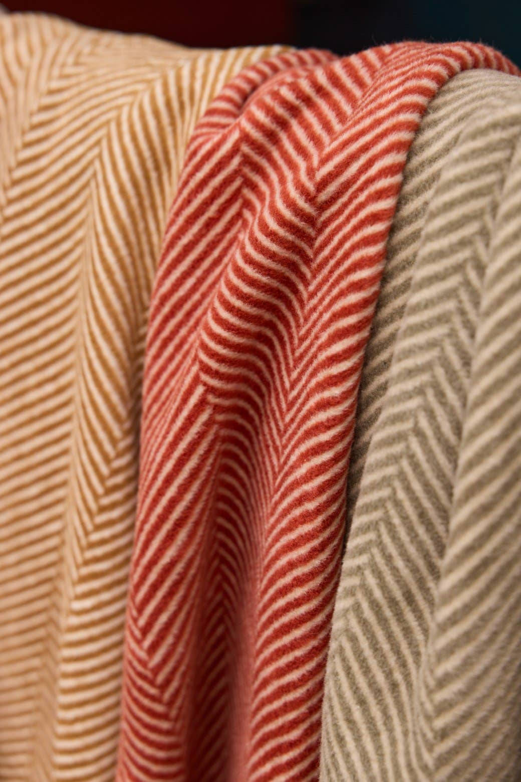 Herringbone Desert Red Blanket
