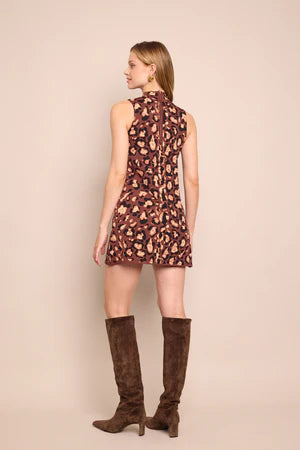 Myrtle Dress, Painted Animal Brown