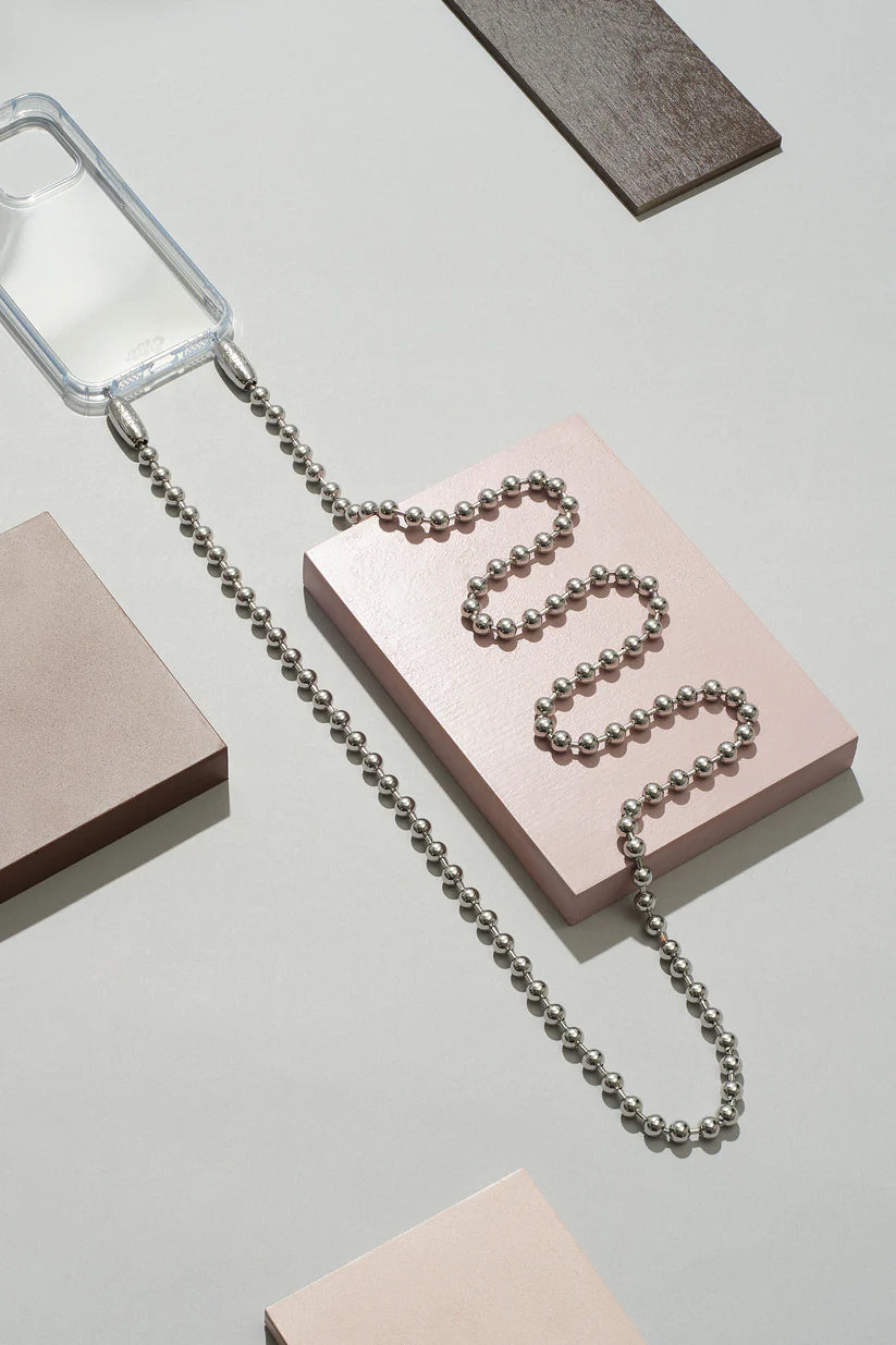 Ballchain Crossbody, Rhodium