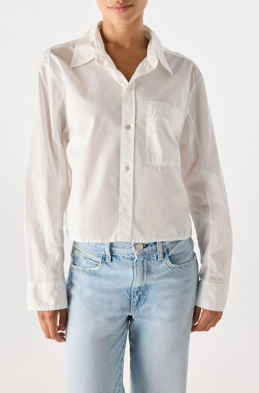 Ruth Crop Shirt, White