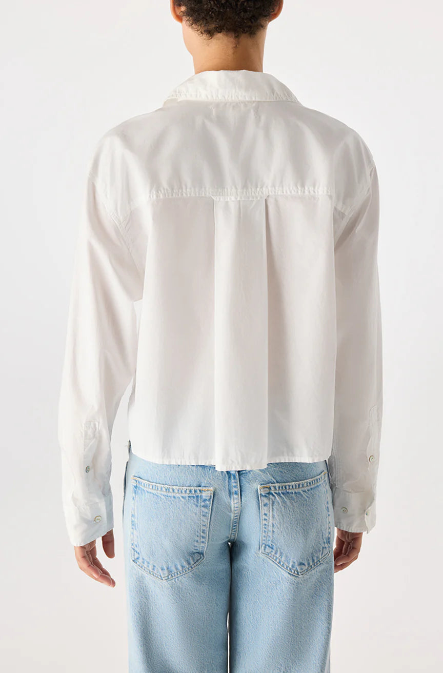 Ruth Crop Shirt, White
