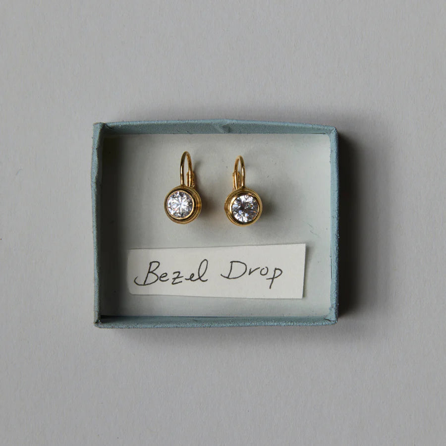 Bezel Drop Earrings