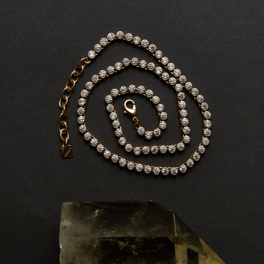 Bezel Tennis Necklace
