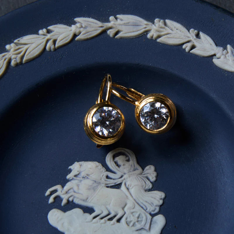 Bezel Drop Earrings
