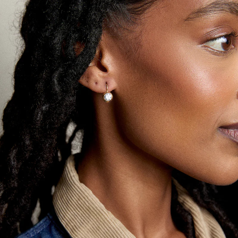 Bezel Drop Earrings