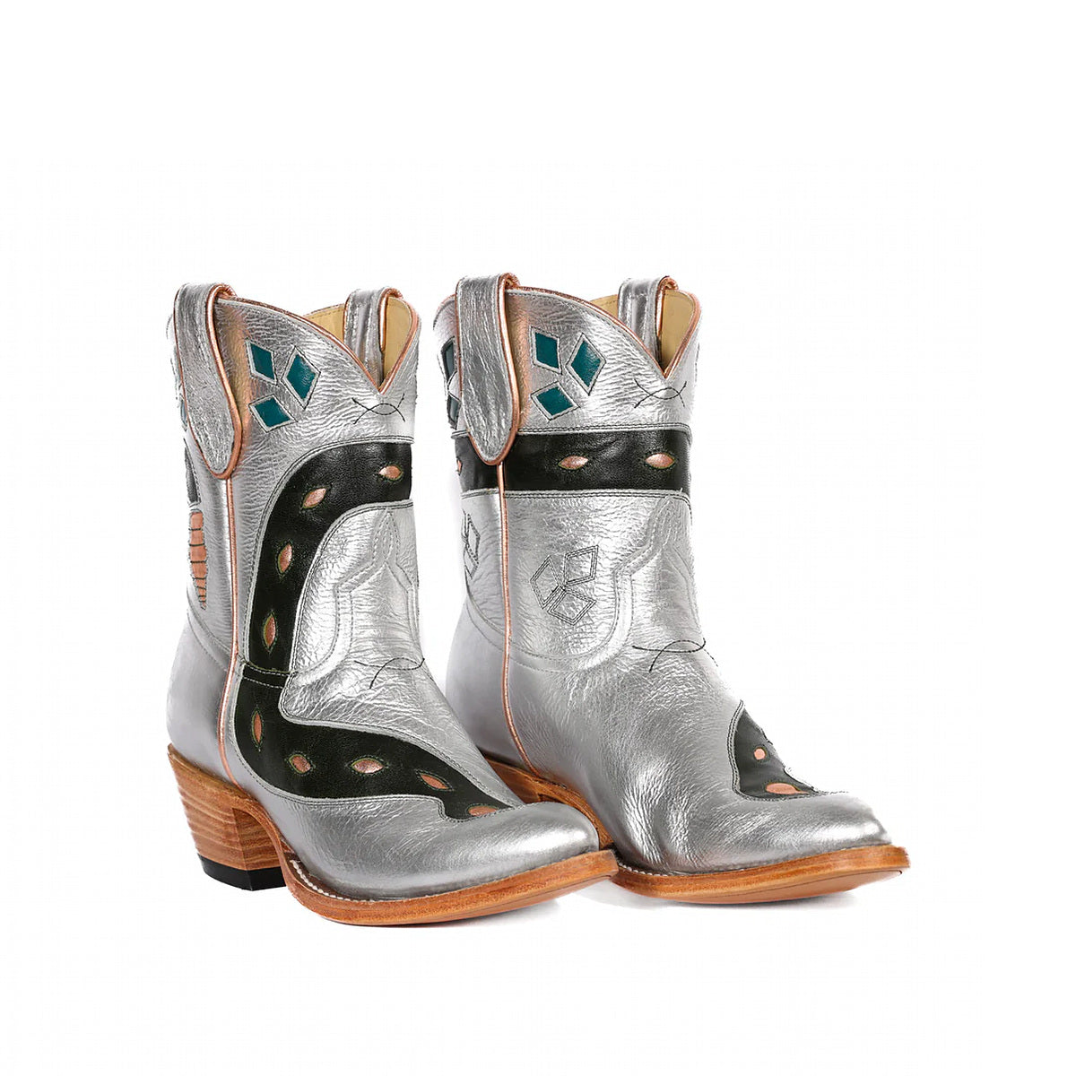 Silver Sneaky Snake Cowboy Boot