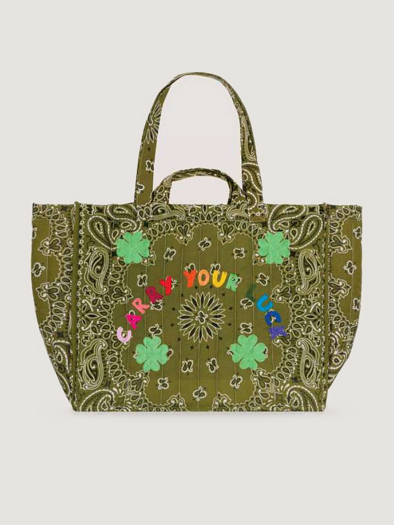 Maxi CARRY YOUR LUCK Tote, Bronze