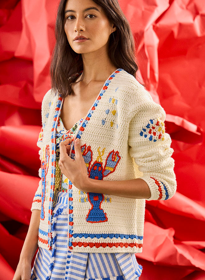 Callen Cardigan, Lobster Multi