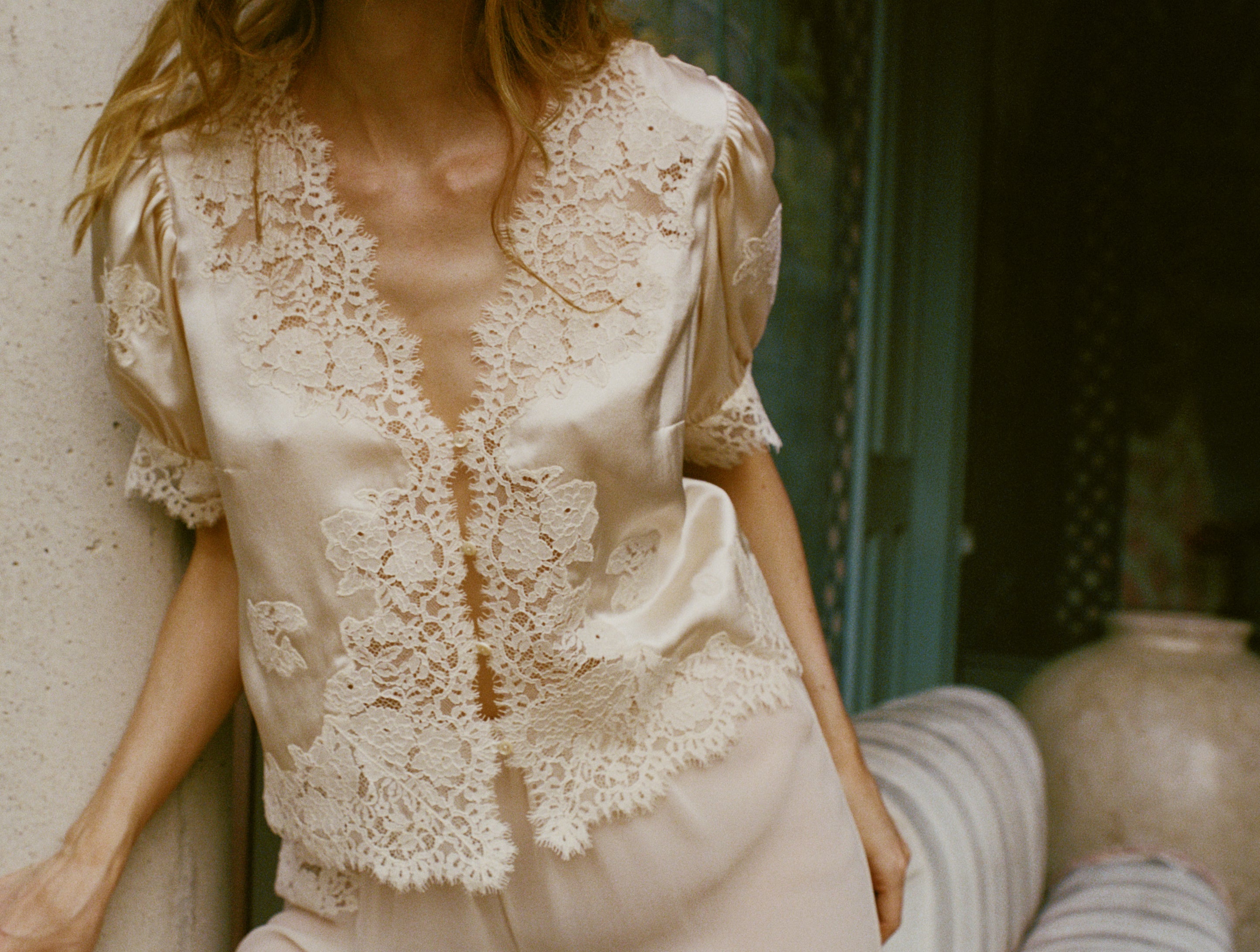 Idealla Silk Satin Top, Candlelight