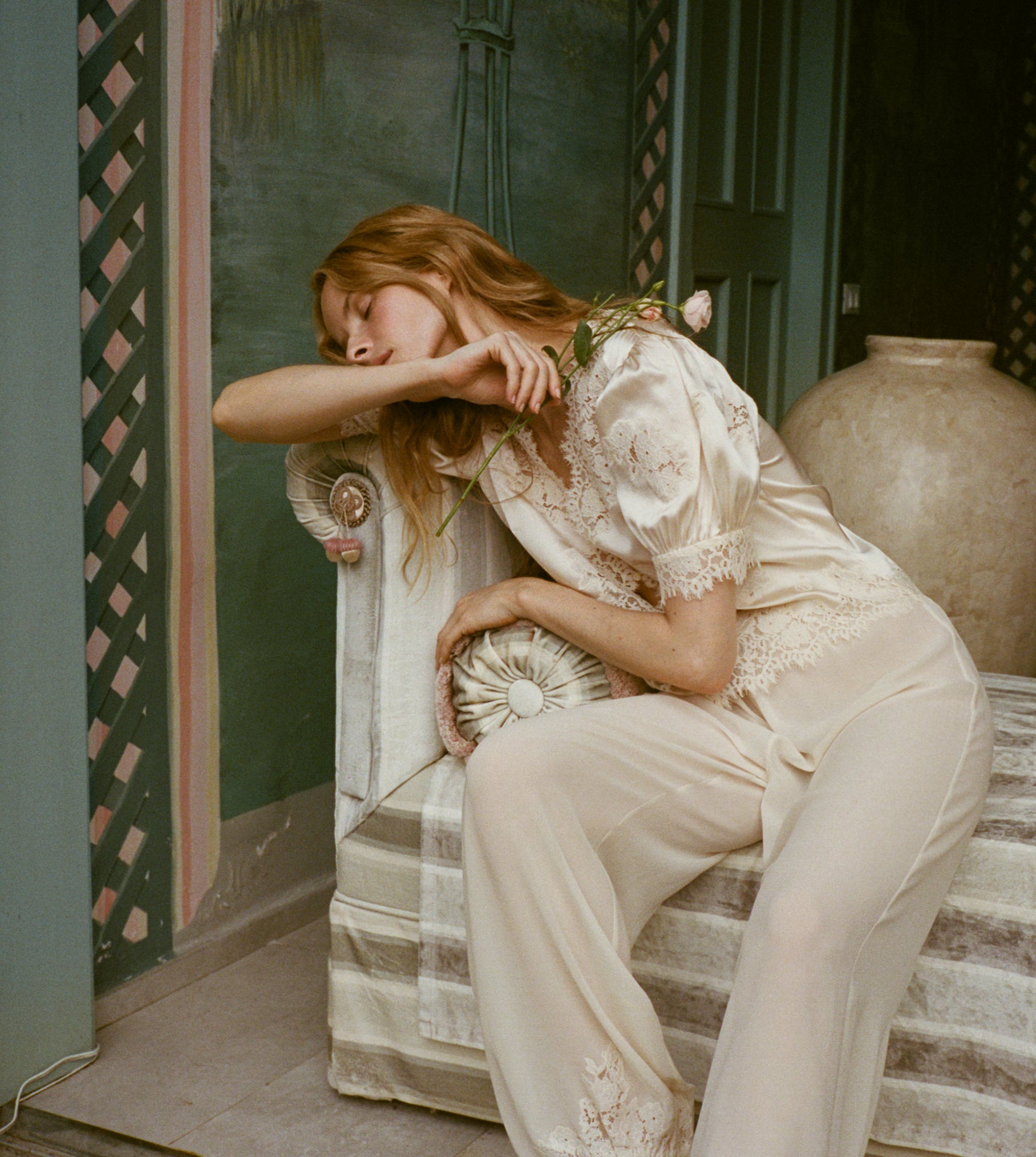Idealla Silk Satin Top, Candlelight
