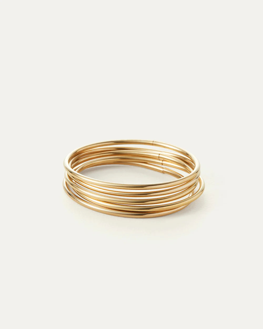 Dane Bangle, 5-Pack in Gold