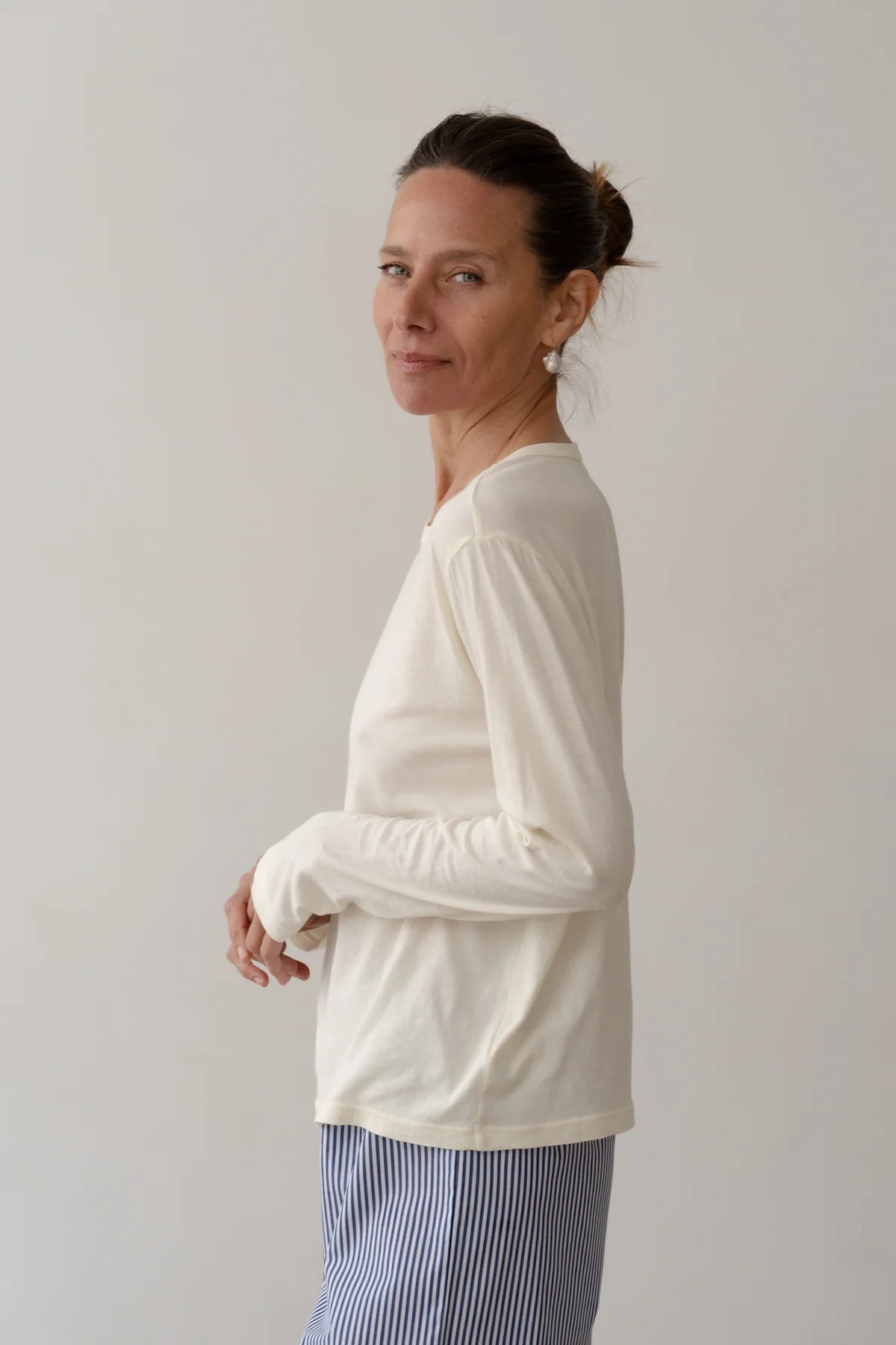Jersey Long Sleeve, Creme