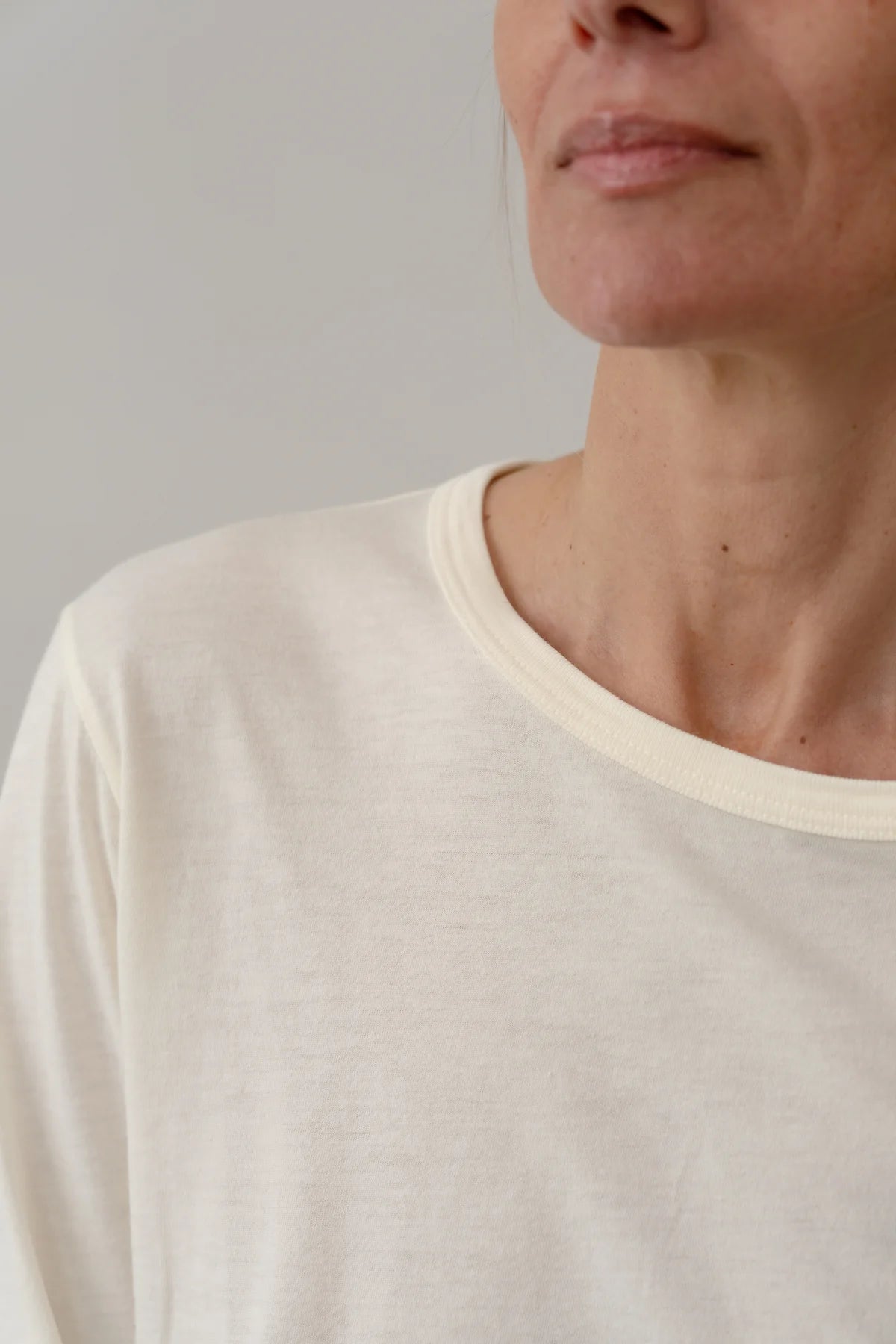 Jersey Long Sleeve, Creme