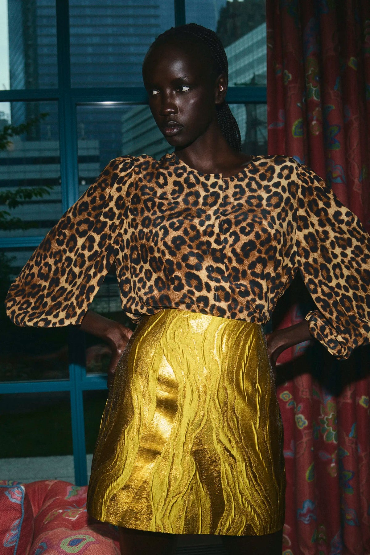 Finley Blouse, Soho Leopard Camel