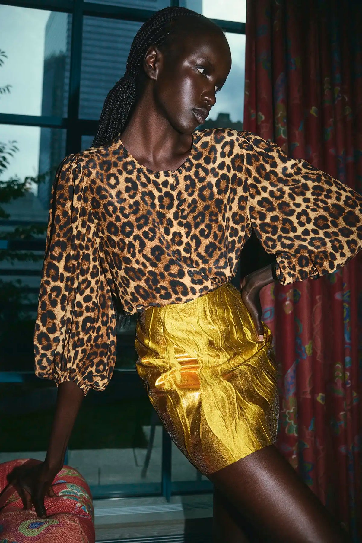 Finley Blouse, Soho Leopard Camel