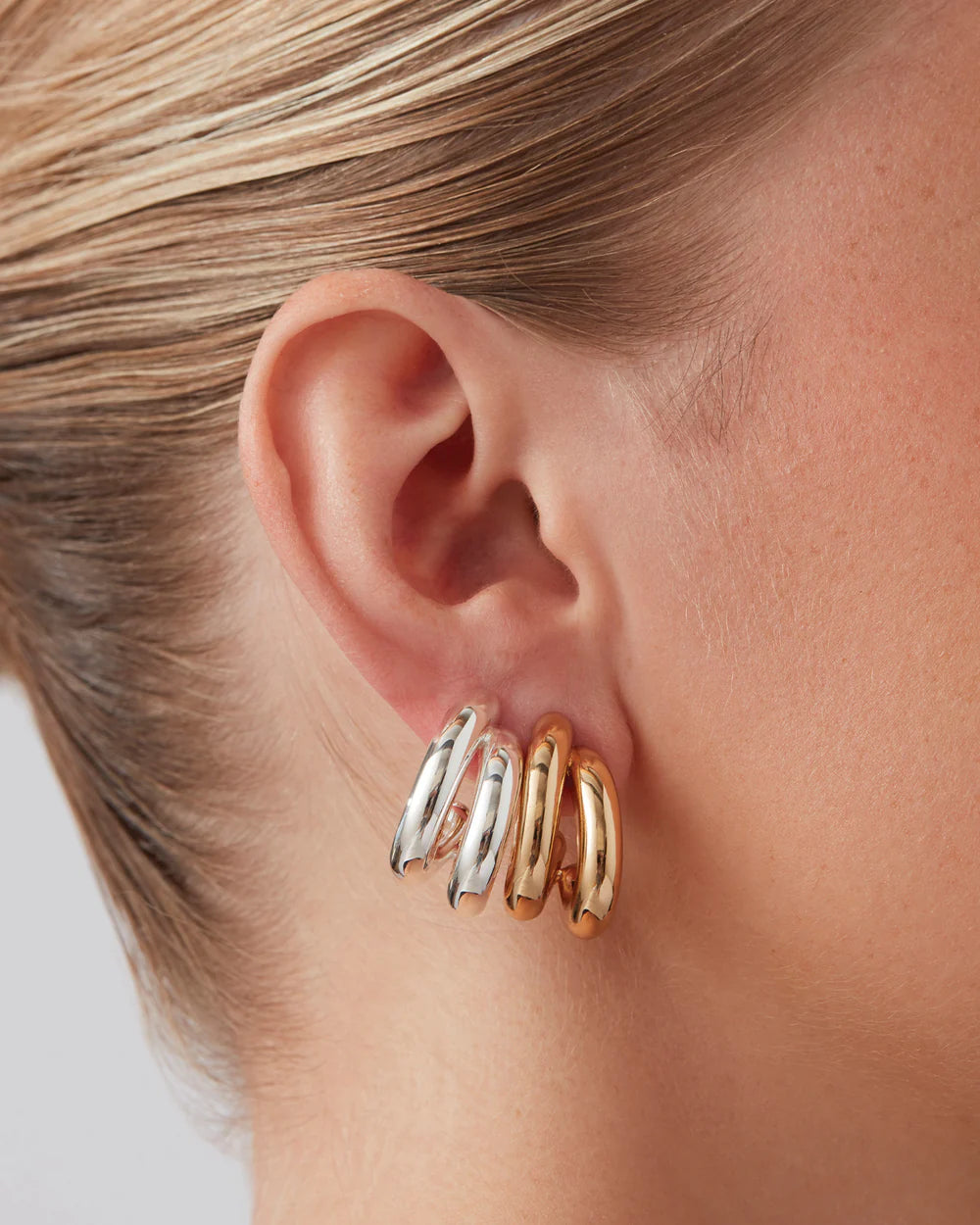 Florence Earrings, Silver