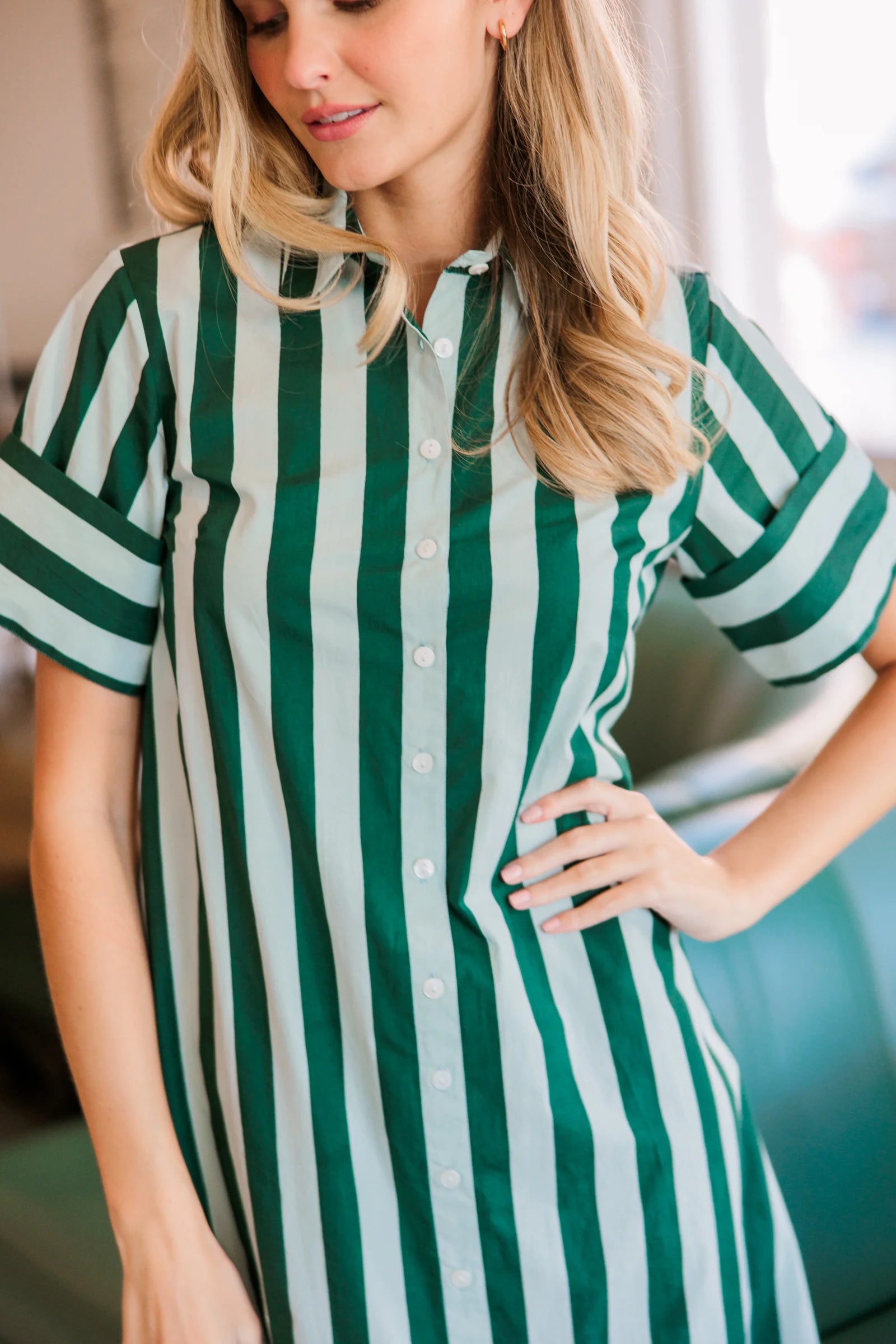 Gibbons Dress, Dunlin Stripes