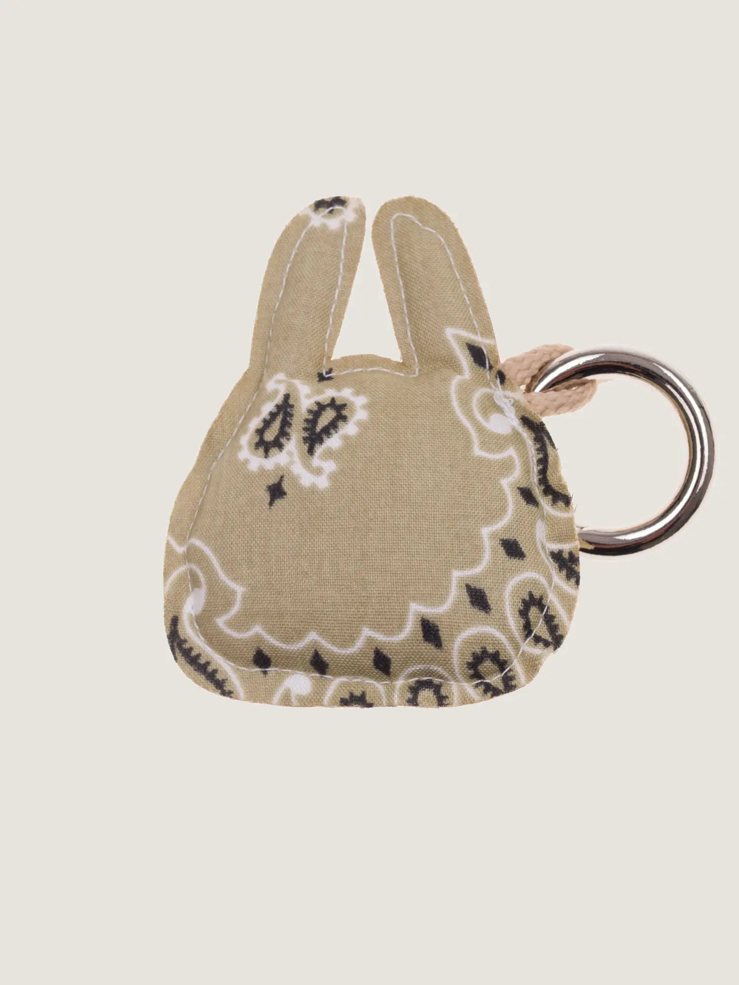 Rabbit Keychain, Beige