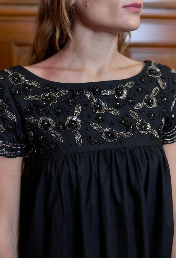 Elea Embellished Dress in Black